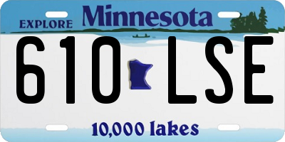 MN license plate 610LSE