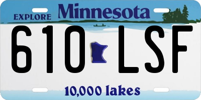 MN license plate 610LSF