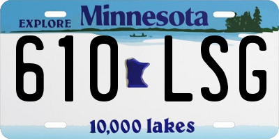 MN license plate 610LSG