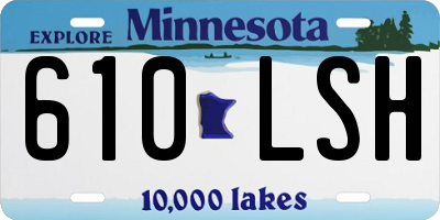 MN license plate 610LSH