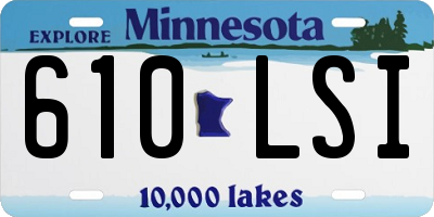 MN license plate 610LSI
