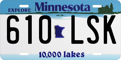 MN license plate 610LSK