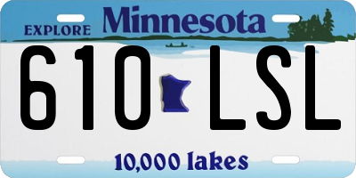 MN license plate 610LSL
