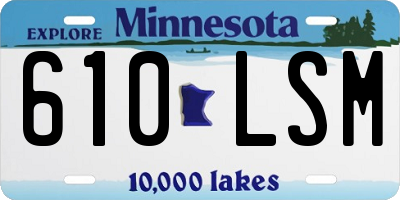 MN license plate 610LSM