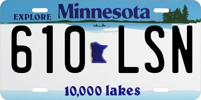 MN license plate 610LSN