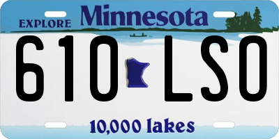 MN license plate 610LSO
