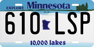 MN license plate 610LSP