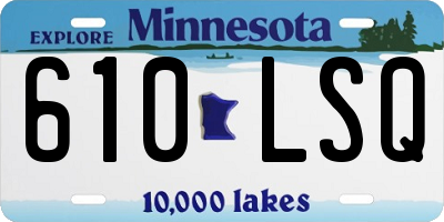 MN license plate 610LSQ