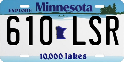 MN license plate 610LSR