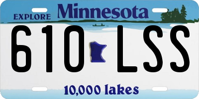 MN license plate 610LSS