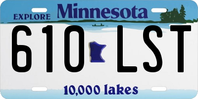 MN license plate 610LST