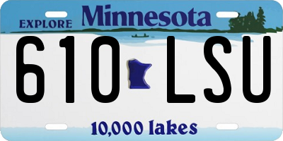 MN license plate 610LSU