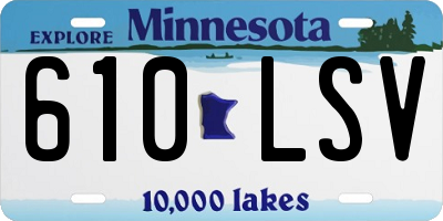 MN license plate 610LSV