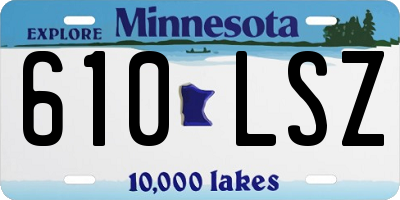 MN license plate 610LSZ