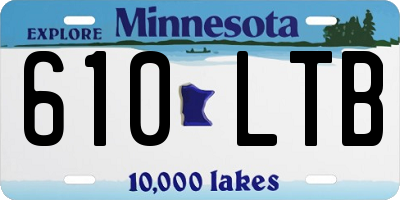 MN license plate 610LTB