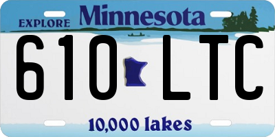 MN license plate 610LTC
