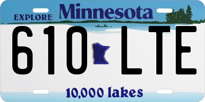 MN license plate 610LTE