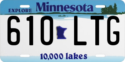MN license plate 610LTG