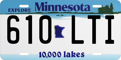 MN license plate 610LTI