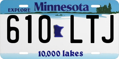 MN license plate 610LTJ