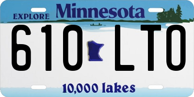 MN license plate 610LTO