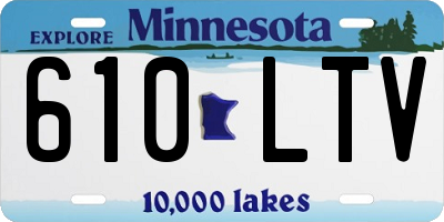 MN license plate 610LTV