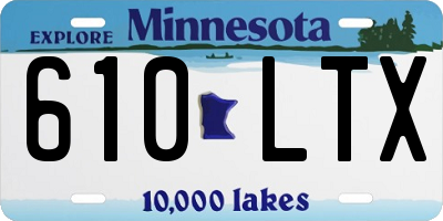 MN license plate 610LTX
