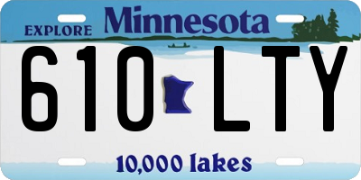 MN license plate 610LTY