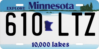MN license plate 610LTZ