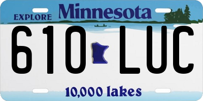 MN license plate 610LUC