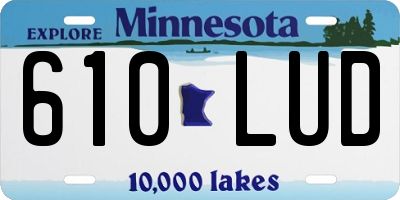 MN license plate 610LUD