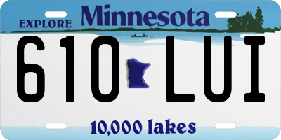 MN license plate 610LUI