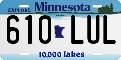 MN license plate 610LUL