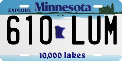 MN license plate 610LUM