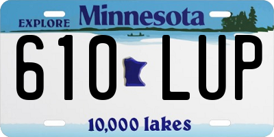 MN license plate 610LUP