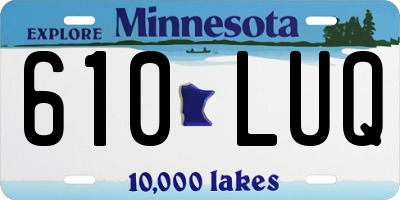 MN license plate 610LUQ