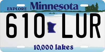 MN license plate 610LUR
