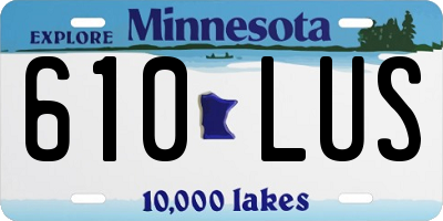 MN license plate 610LUS