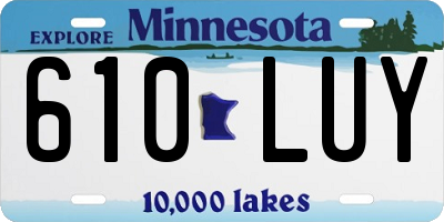 MN license plate 610LUY
