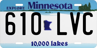 MN license plate 610LVC