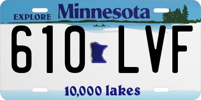 MN license plate 610LVF