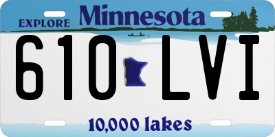 MN license plate 610LVI