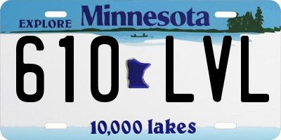 MN license plate 610LVL