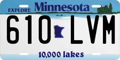 MN license plate 610LVM