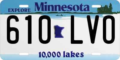 MN license plate 610LVO