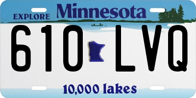 MN license plate 610LVQ