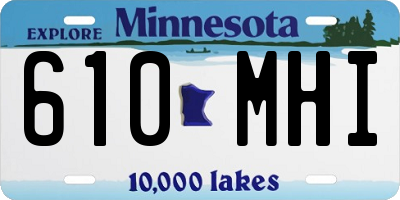MN license plate 610MHI