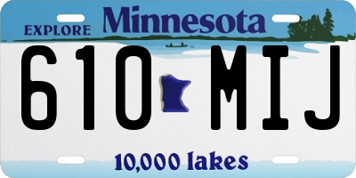 MN license plate 610MIJ