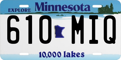 MN license plate 610MIQ