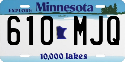 MN license plate 610MJQ